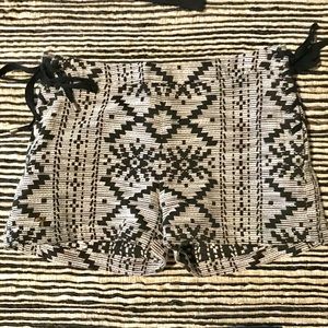 Black and white pattern shorts